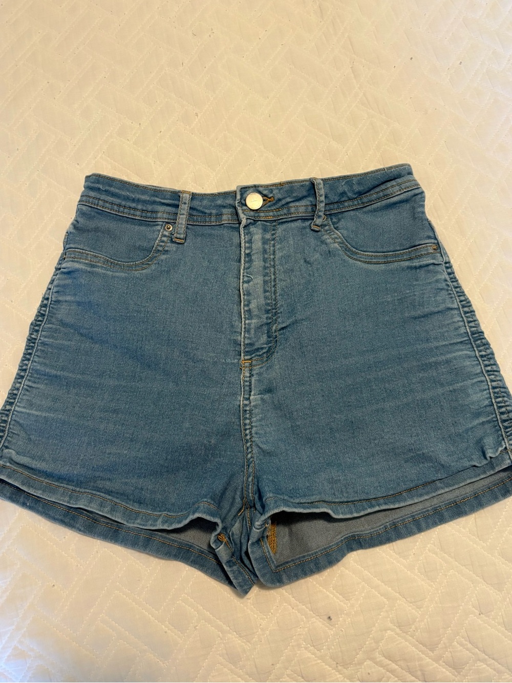 Women's High-Rise Blue Denim Shorts